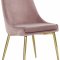 Karina Dining Chair 783 Set of 4 Pink Velvet Fabric by Meridian