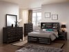 Carlynn Bedroom CM7555 w/Storage Footboard in Gray w/Options