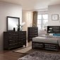 Carlynn Bedroom CM7555 w/Storage Footboard in Gray w/Options