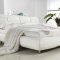 Mirage Bed in White Half Leather by Casabianca