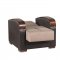 Mobimax Sofa Bed in Brown Fabric by Casamode w/Options