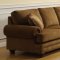 Lush Pecan Velvet Classic Sofa w/Bun Feet & Optional Items