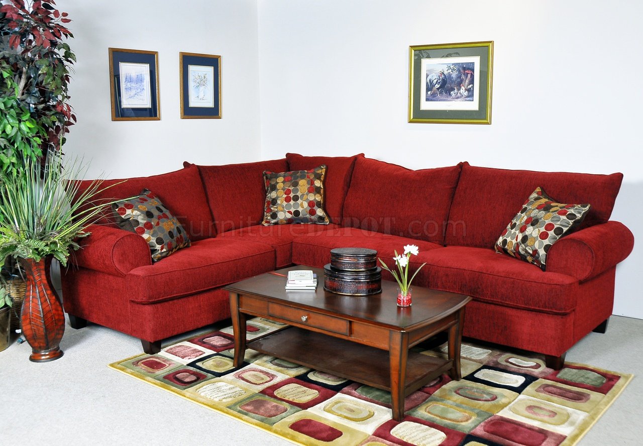 Red Sectional Sofa | Cabinets Matttroy