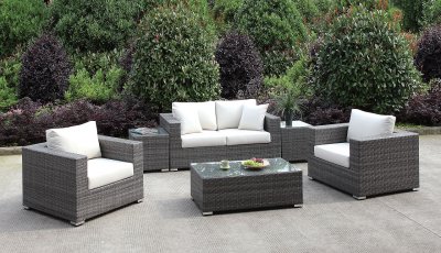 Somani CM-OS2128-22 6c Outdoor Patio Set in Ivory & Gray