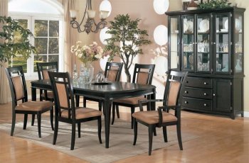 Dark Espresso Finish Contemporary Formal Dining Room w/Options [PXDS-F2217]