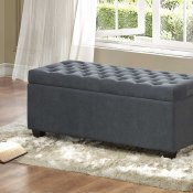 Calusa Storage Bench 4741FA in Grey Fabric by Homelegance