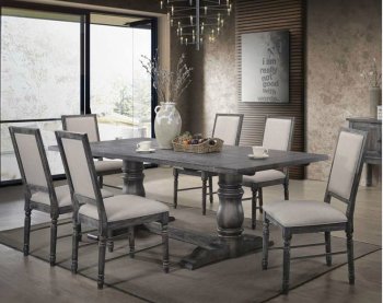 Leventis Dining Table 66180 in Weathered Gray & Cream by Acme [AMDS-66180-Leventis]