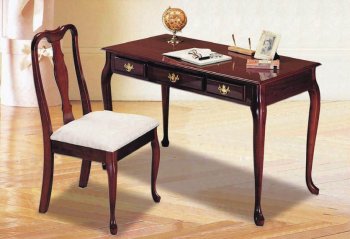 Cherry Finish Traditional Writing Desk w/Chair [ABCOD-2515]