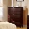 CM7027BR Webster Bedroom w/Brown Padded Platform Bed & Options