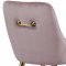 Owen Counter Stool 745 Set of 2 Pink Velvet Fabric by Meridian