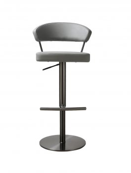 C218A-930 Barstool Set of 2 in Gray Eco Leather by J&M [JMBA-K C218A-930 Gray]