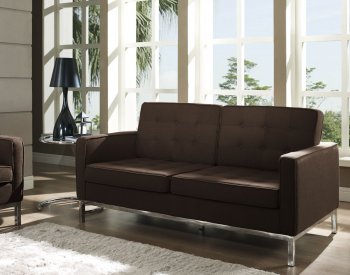 Loft Wool Loveseat in Chocolate Brown by Modway w/Options [MWS-Loft Wool Chocolate]