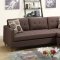 F7086 Reversible Sectional Sofa in Chocolate Fabric by Boss