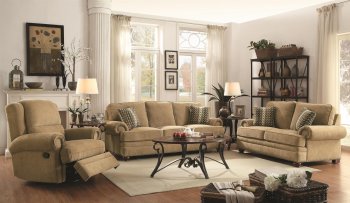 Colton 505851 Sofa in Wheat Chenille Fabric by Coaster w/Options [CRS-505851 Colton]