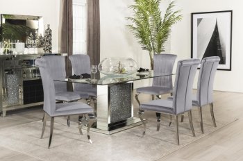 Marilyn Dining Room 5Pc Set 115571 by Coaster w/Gray Chairs [CRDS-115571-105073 Marilyn]