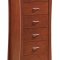 Cherry Finish Contemporary Five-Drawer Chest With Tapered Legs