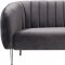 Willow Sofa 687 in Grey Velvet Fabric by Meridian w/Options