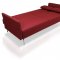 Davenport Sofa Bed in Red Fabric by VIG