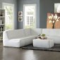 Align 5Pc Sectional Sofa Set in White Bonded Leather by Modway