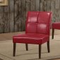 Oriana Accent Chair 1215RDS Set of 2 in Red Vinyl by Homelegance