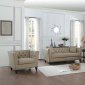 Marceau Sofa & Loveseat Set 8224TN in Tan Fabric by Homelegance