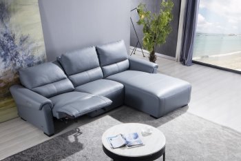 S275 Power Motion Sectional Sofa in Aqua Leather Beverly Hills [BHSS-S275 Aqua]