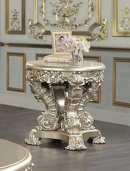 Sorina End Table LV01214 in Antique Gold by Acme [AMCT-LV01214 Sorina]