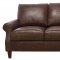 Rachel Sofa & Loveseat Set in Bronx Brown by Luke Leather