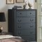 Edwige 5Pc Bedroom Set 25980 in Black by Acme w/Optional Chest