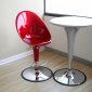 Red Color Modern Set of 2 Bar Stools