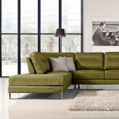 1332 Verona Sectional Sofa in Green Fabric by At Home USA