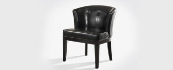 Black Bycast Leather Modern Ovation Club Chair [ARCC-3116-Ovation-Black]