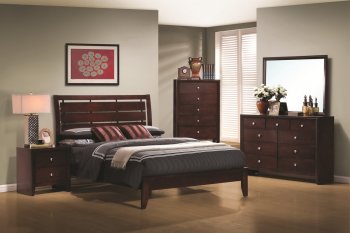 Serenity 201971 Bedroom Set in Merlot by Coaster w/Options [CRBS-201971 Serenity]