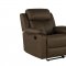 U6026 Motion Sofa & Loveseat Set in Dark Brown Fabric by Global