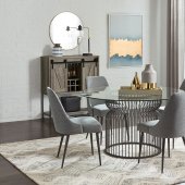 Granvia Dining Set 5Pc 193511 Gunmetal by Coaster w/Options