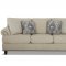 Alexa Sofa in Cream Fabric by Klaussner w/Options