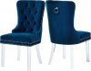 Miley Dining Chair 746 Set of 2 Navy Velvet Fabric by Meridian