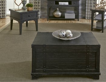 Aspen Skies Coffee Table & 2 End Tables 3Pc Set 516-OT Liberty [LFCT-516-OT-Aspen Skies Black]