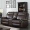 Chenai Motion Sofa CM6297 in Brown Breathable Leatherette w/Opt