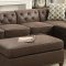 F6545 Sectional Sofa in Dark Coffee Leatherette by Boss