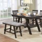 Tollerson Counter Ht Dining Set 5Pc CM3277PT in Dark Walnut