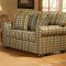 Multi-Tone Fabric Casual Sofa & Loveseat Set w/Optional Chair