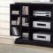 Black Finish Stylish Tv/Plasma Stand W/Swing Doors & CD Storage