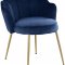 Claire Dining Chair 748 Set of 2 Navy Velvet Fabric by Meridian