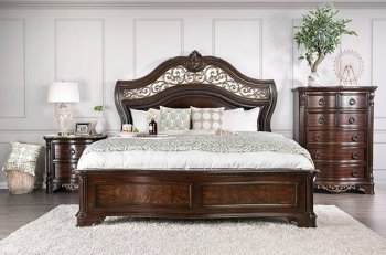 Menodora Bedroom CM7311 in Brown Cherry w/Options [FABS-CM7311-Menodora]