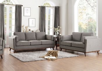 Bedos Sofa & Loveseat Set 8289GY Gray by Homelegance w/Options [HES-8289GY-Bedos]