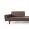 Begum Dark Brown or Sand Fabric Modern Sofa Bed w/Walnut Legs