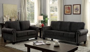 Elwick Sofa & Loveseat Set CM6884 in Dark Gray w/Options [FAS-CM6884-Elwick]