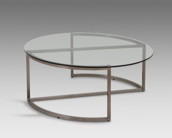 Doug Coffee Table w/Clear Glass Top by Whiteline Imports [WLCT-Doug]