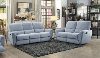 Dowling Recliner Sofa 8257GRY in Gray by Homelegance w/Options [HES-8257GRY-Dowling]